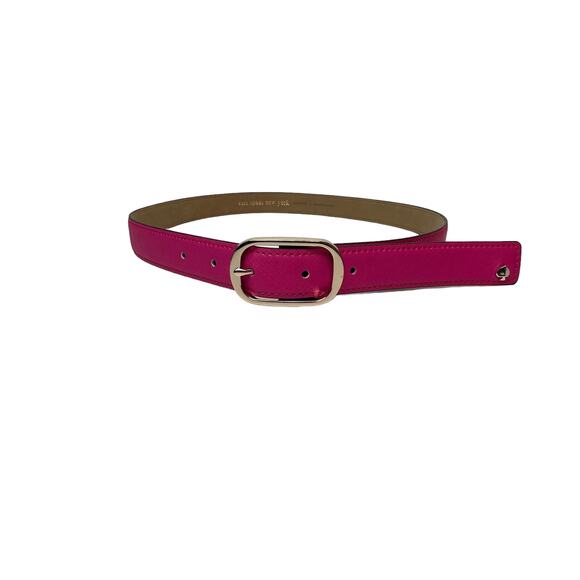 Kate Spade Leather Buckle Belt in Vivid Snap Large